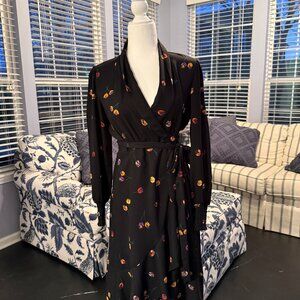 CAbi Black Wrap Dress XS